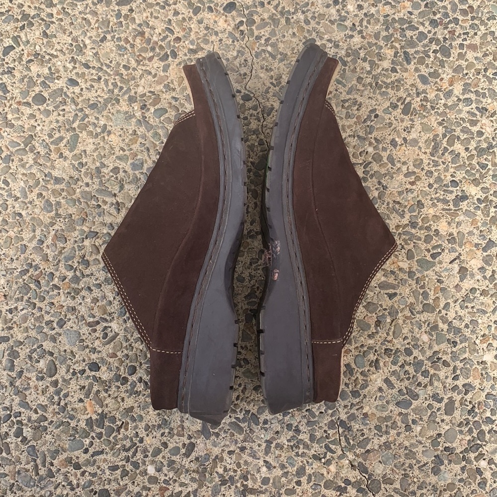 White Mountain 90s Y2K Women Chunky Platform Brown Suede Slip On Sandals Slide 8 - Picture 8 of 14